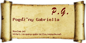 Pogány Gabriella névjegykártya